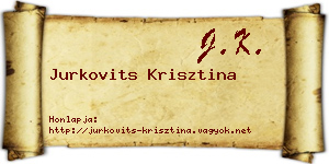Jurkovits Krisztina névjegykártya